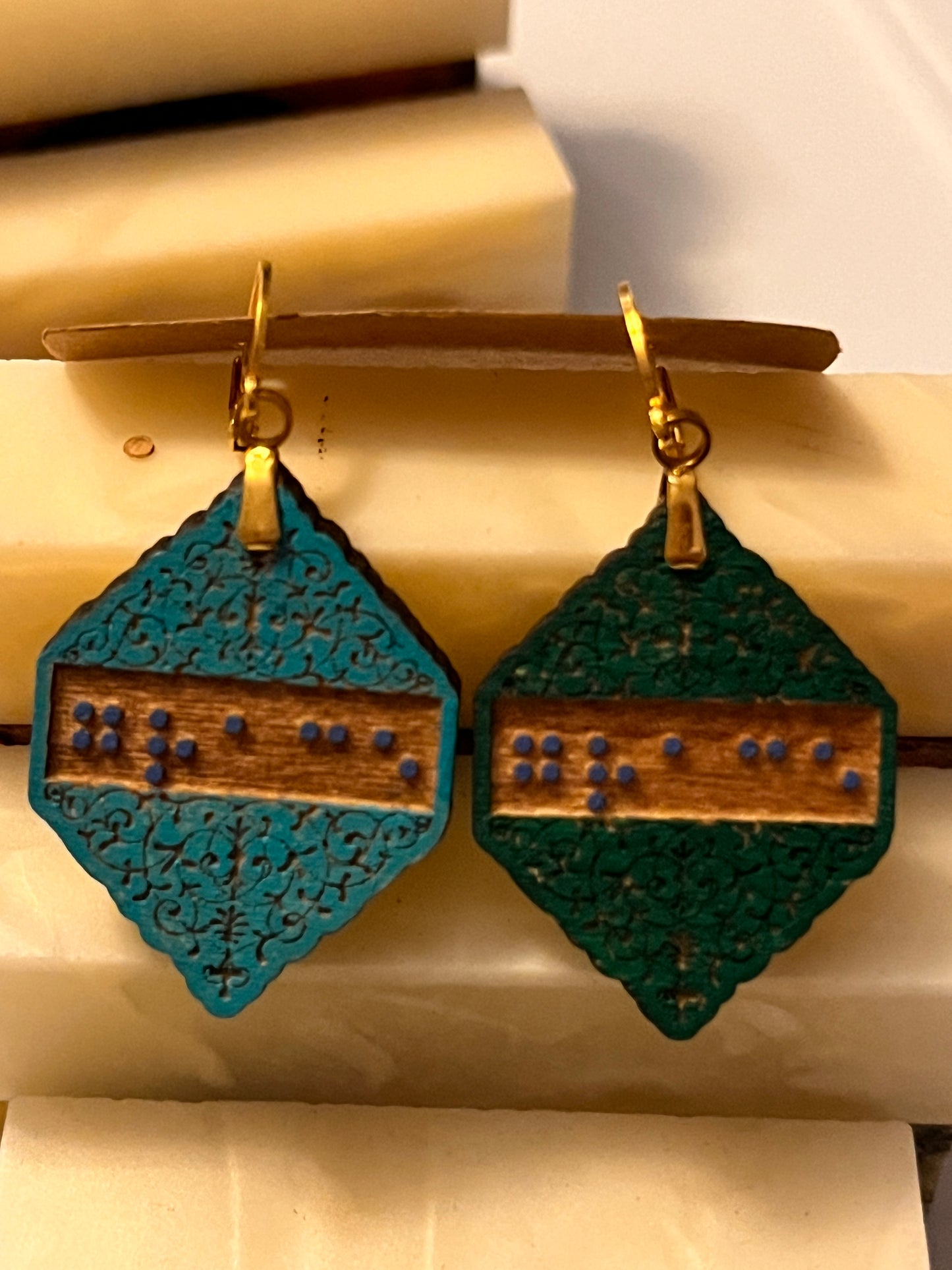 “Grace” braille earrings