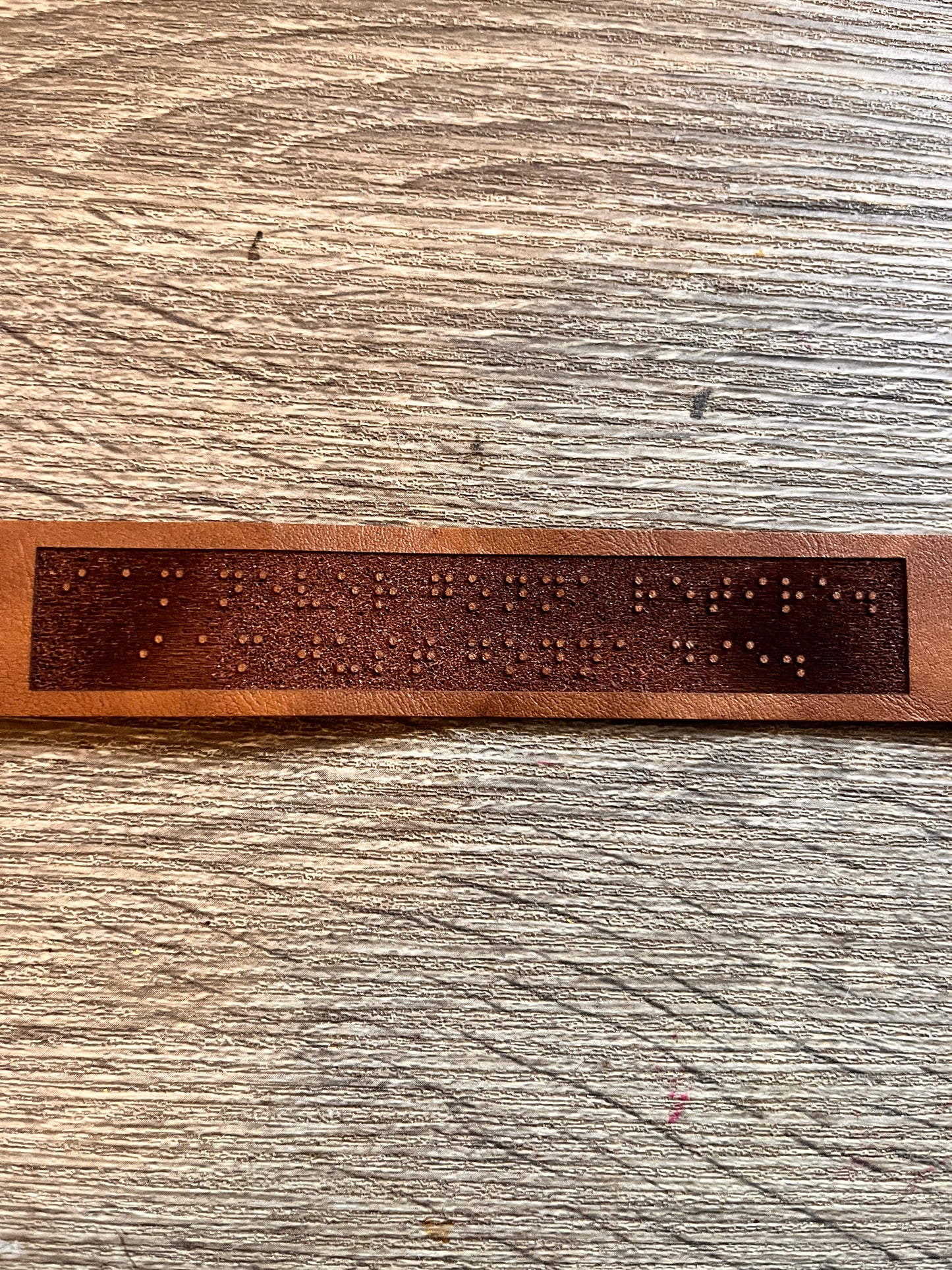 Custom leather bracelet